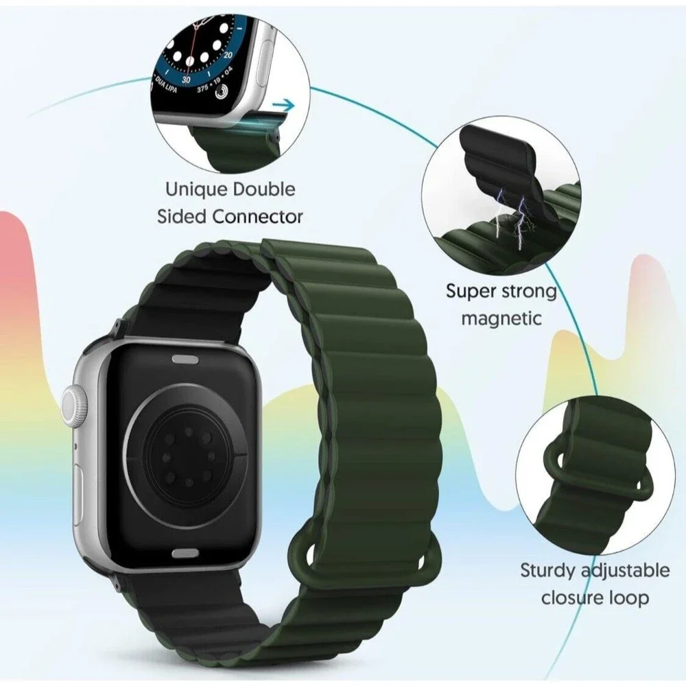 Seplease Compatible with Apple Watch Band 41mm 40mm 38mm, Dual Face Reversible